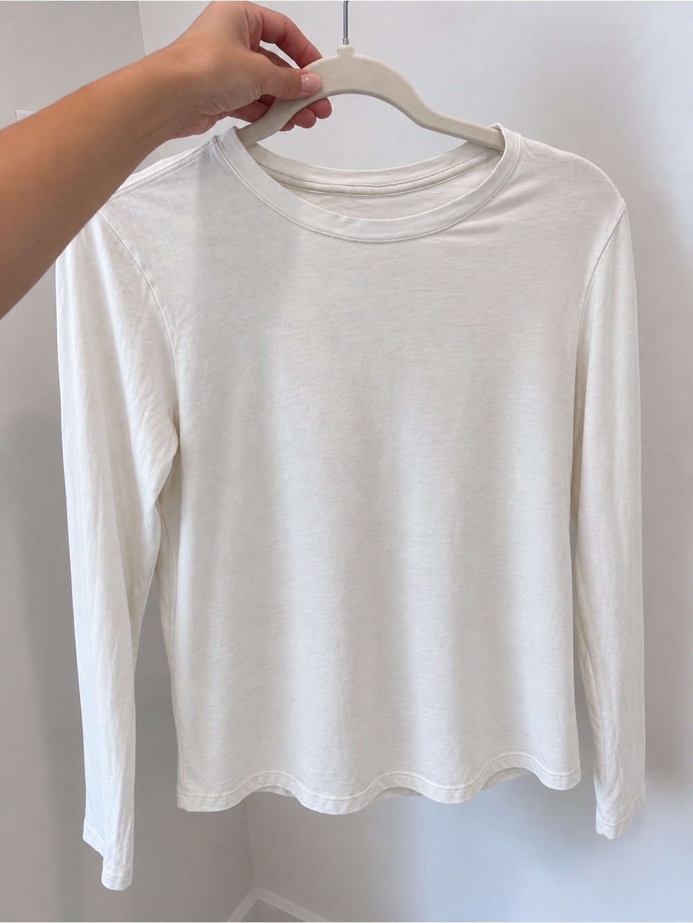 lululemon athletica White Long-Sleeve Crew Tee
